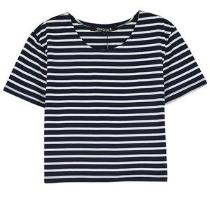 Choies striped white and black crop top